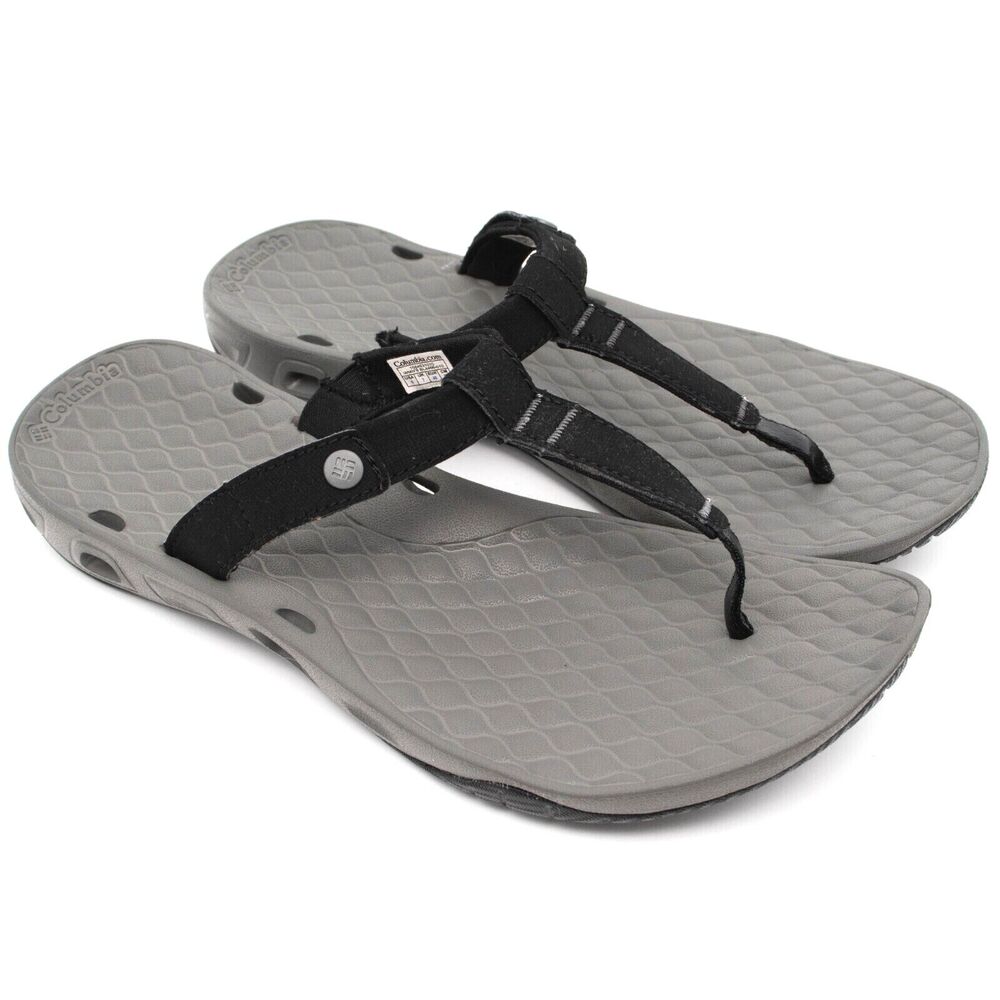 Columbia Sunlight Vent Black Grey Flip Flop Sandals BL4466-010 SIZE 9